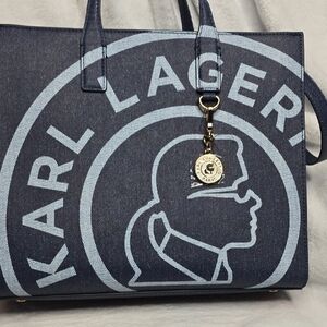 Karl Lagerfeld Navy and Light Blue Tote